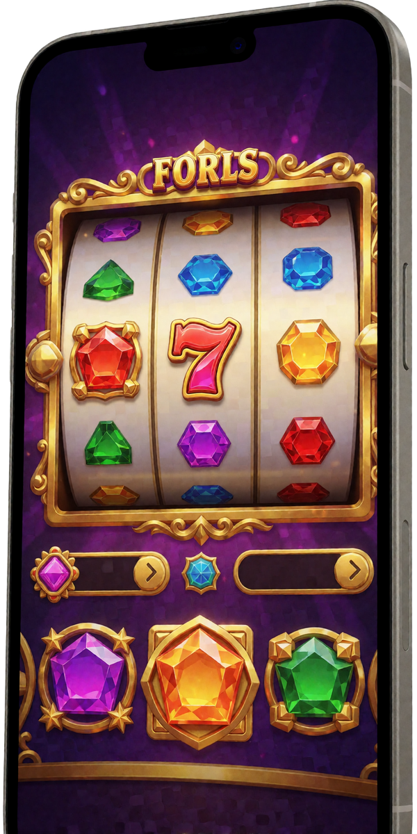 Smartphone mit buntem Slot-Spiel auf dem Display - mobile Casino Spiele bei 30bet im Browser