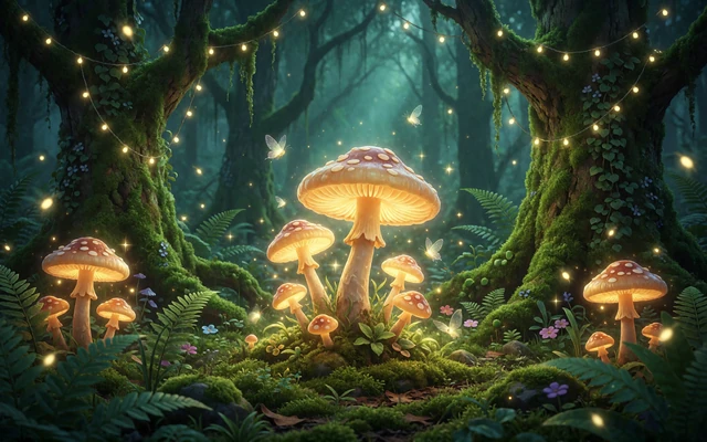 Verzauberter Wald mit Gl&uuml;hw&uuml;rmchen - Fantasy Slots im 30bet Casino